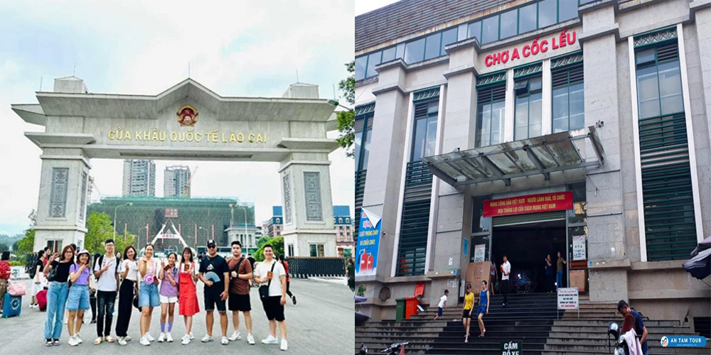 Nhà nghỉ Lào Cai - Thành An: cửa khẩu Lào Cai và chợ Cốc Lếu